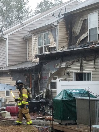 Townhomes damaged by fire